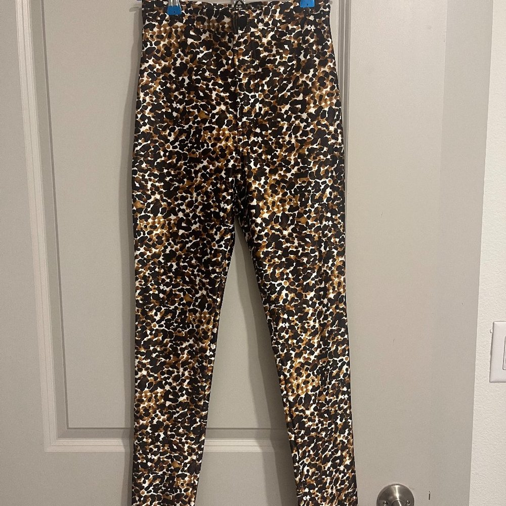 American Apparel patterned high waist jegging with pockets, multi color, size S